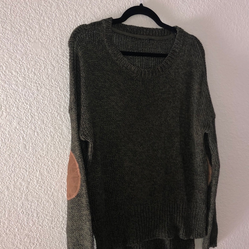 Green knit sweater